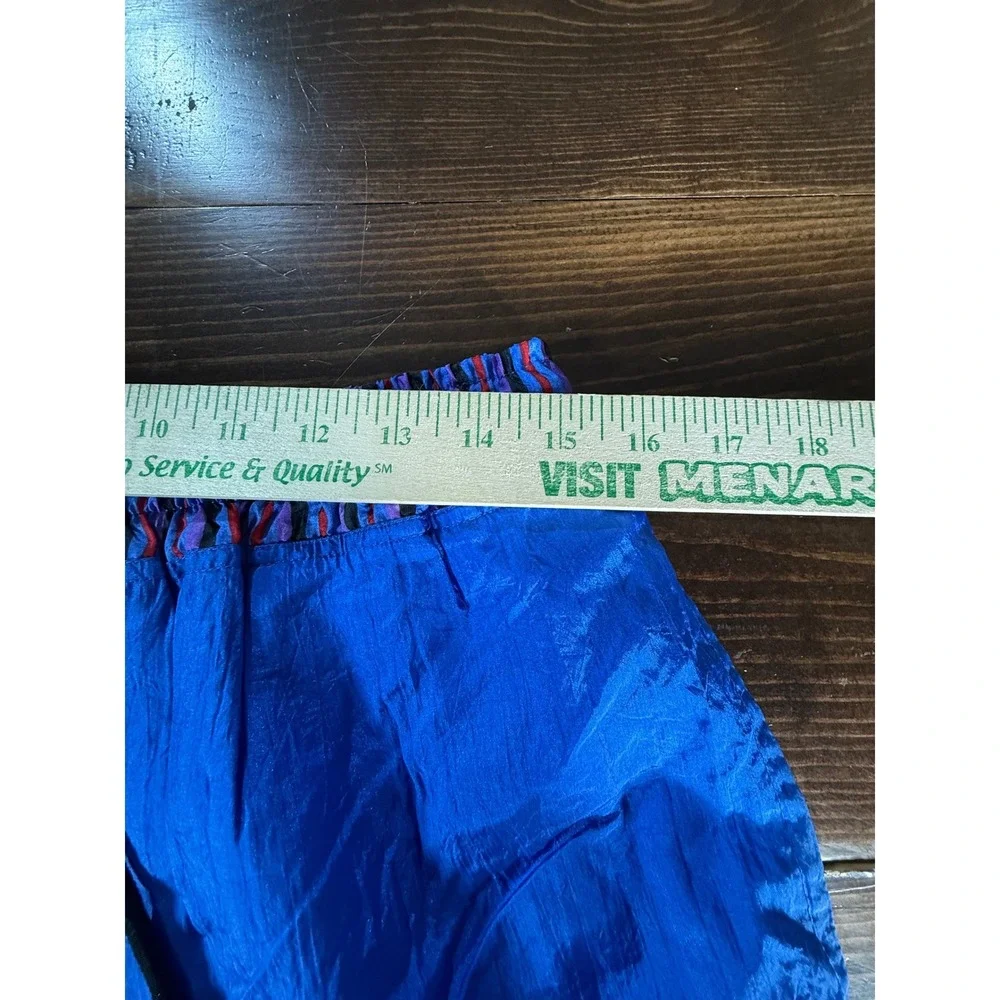 VTG‎ Pro Spirit Mens Blue Nylon Swim Trunks Shorts Large 90s Striped Waistband